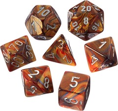 Lustrous: Mini-Polyhedral Gold/silver 7-Die set (CHX 20493)